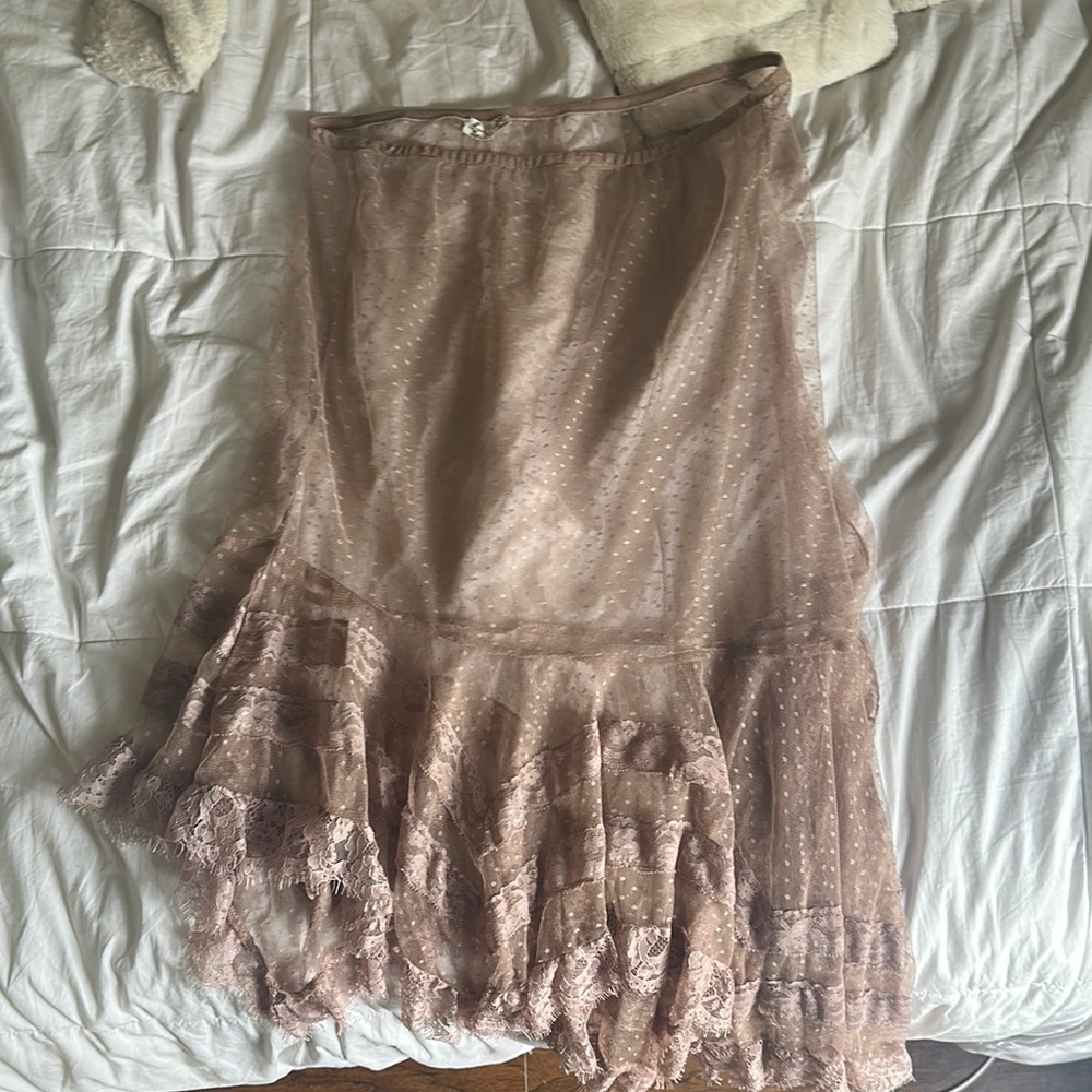 Free People Pink Bubble Midi Skirt for Cocktail